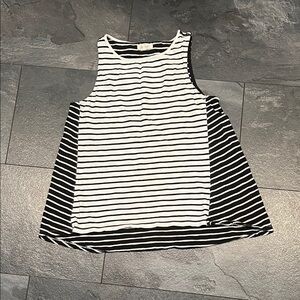 Madewell Classic Black and White Striped Tank Top